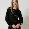 Maglia In Misto Lana Crochet