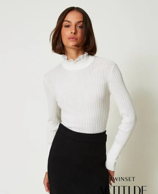 Maglia Lupetto Con Perline