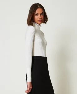 Maglia Lupetto Con Perline