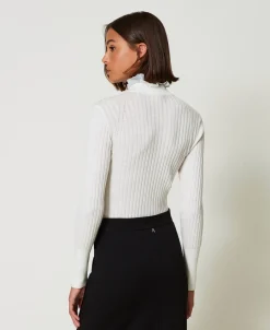 Maglia Lupetto Con Perline