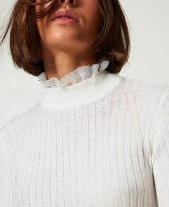 Maglia Lupetto Con Perline