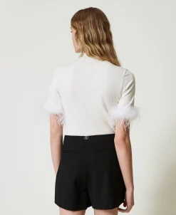 Maglia Lupetto Con Piume