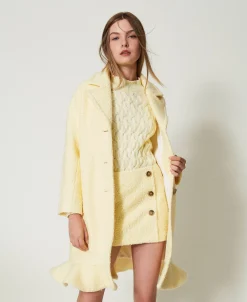Maglia Lupetto In Misto Lana Con Trecce