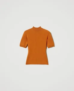 Maglia Lupetto In Seta E Cashmere