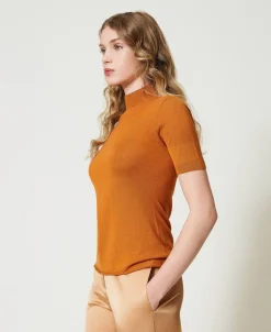 Maglia Lupetto In Seta E Cashmere