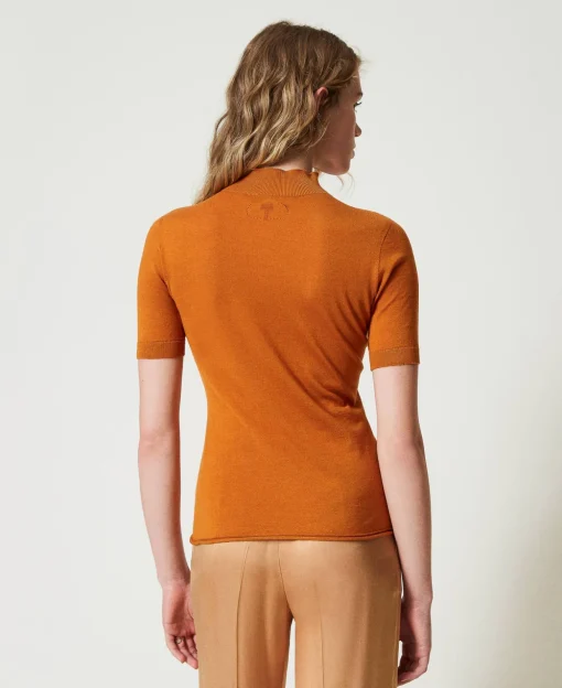 Maglia Lupetto In Seta E Cashmere