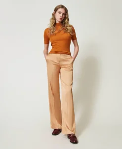 Maglia Lupetto In Seta E Cashmere