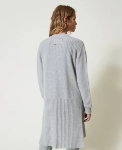 Maxi Cardigan In Misto Lana E Lurex