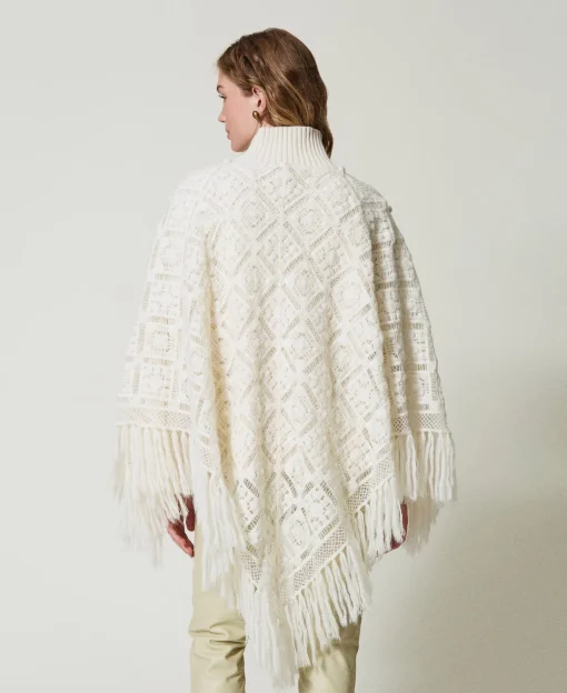 Maxi Maglia In Misto Lana Con Stola