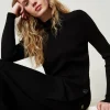 Maxi Maglia Plissé Con Bottoni