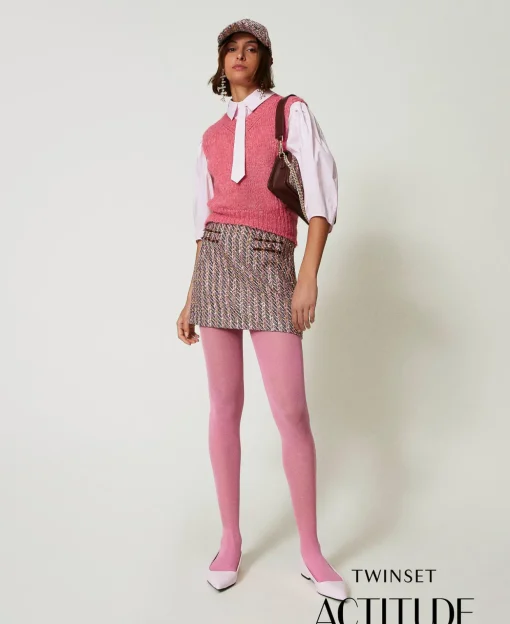 Minigonna In Bouclé E Lurex