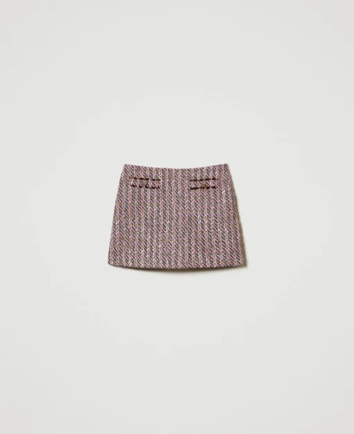 Minigonna In Bouclé E Lurex