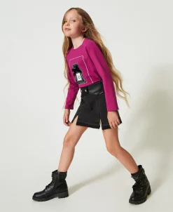 Minigonna In Jeans Con Spacchi