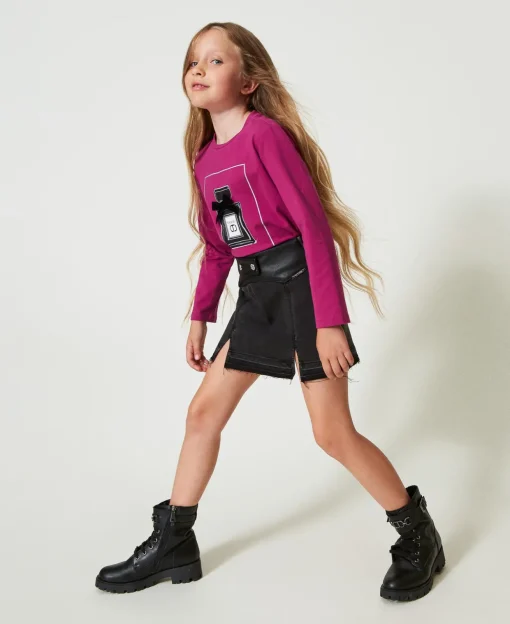 Minigonna In Jeans Con Spacchi