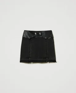 Minigonna In Jeans Con Spacchi