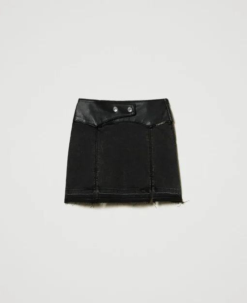 Minigonna In Jeans Con Spacchi