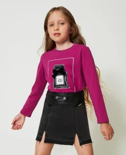 Minigonna In Jeans Con Spacchi