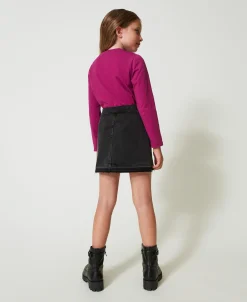 Minigonna In Jeans Con Spacchi