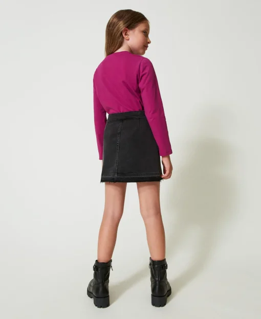 Minigonna In Jeans Con Spacchi