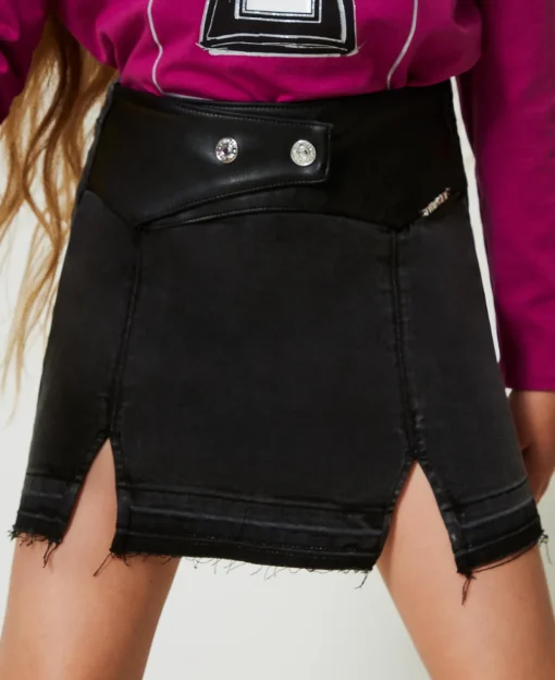 Minigonna In Jeans Con Spacchi