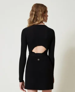 Minigonna In Maglia Con Applicazione Bijoux