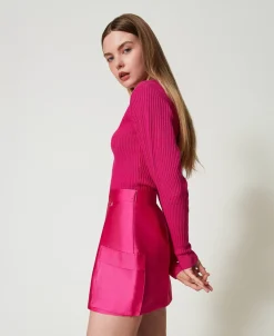 Minigonna In Twill Mikado