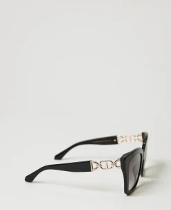Occhiali Da Sole Cat-eye Con Morsetto