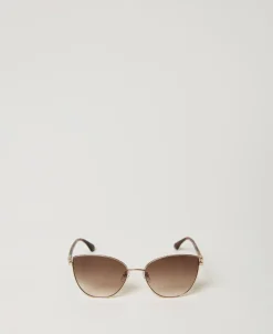Occhiali Da Sole Cat-eye In Acciaio