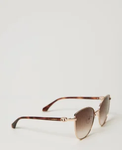 Occhiali Da Sole Cat-eye In Acciaio