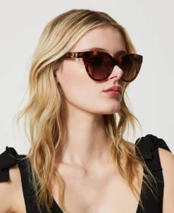 Occhiali Da Sole Cat-eye Tortoise
