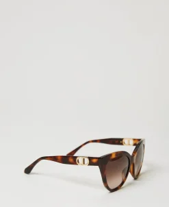 Occhiali Da Sole Cat-eye Tortoise