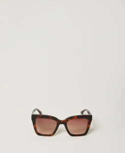 Occhiali Da Sole Squadrati Tortoise
