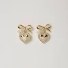 Orecchini A Cuore Con Strass E Oval T