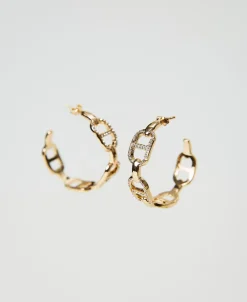 Orecchini Con Catena Oval T E Strass