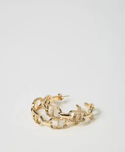 Orecchini Con Catena Oval T E Strass
