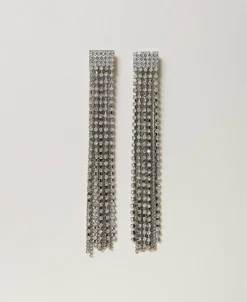 Orecchini Con Frange Di Strass