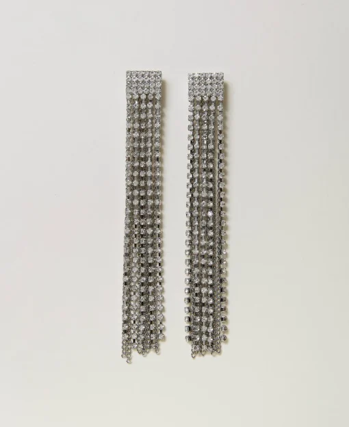 Orecchini Con Frange Di Strass