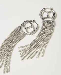 Orecchini Con Oval T E Frange Strass