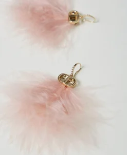 Orecchini Con Piume E Oval T