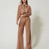 Pantaloni A Palazzo Check Con Lurex