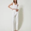Pantaloni A Palazzo Con Pieghe