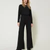 Pantaloni A Palazzo In Jersey Crêpe