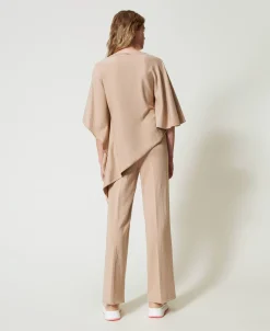 Pantaloni A Palazzo In Maglia