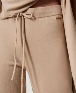 Pantaloni A Palazzo In Maglia
