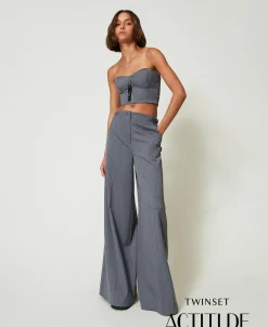Pantaloni A Palazzo MYFO Con Ricamo