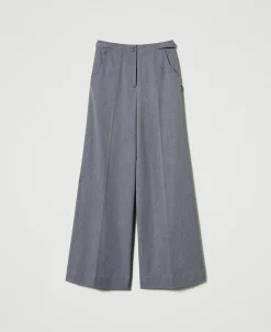 Pantaloni A Palazzo MYFO Con Ricamo