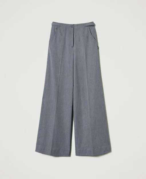 Pantaloni A Palazzo MYFO Con Ricamo