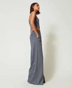 Pantaloni A Palazzo MYFO Con Ricamo