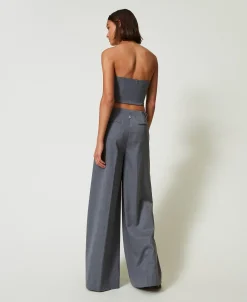 Pantaloni A Palazzo MYFO Con Ricamo