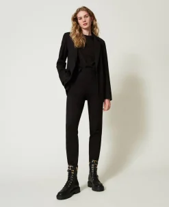 Pantaloni A Sigaretta Con Elastico